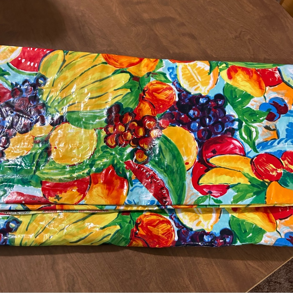 Fruit design tablecloth NWOT